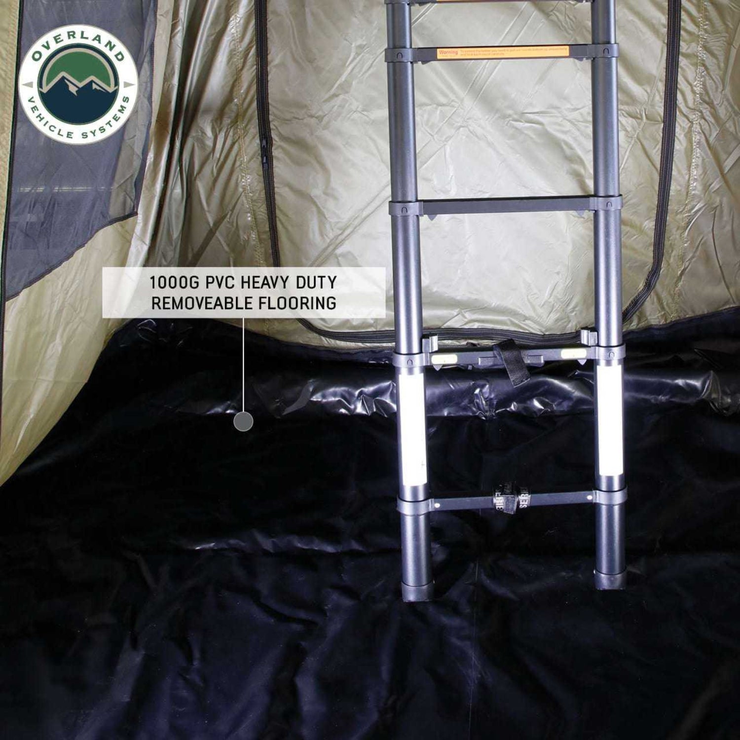 Overland Vehicle Systems Nomadic 4 Roof Top Tent Annex Green Base With Black Floor