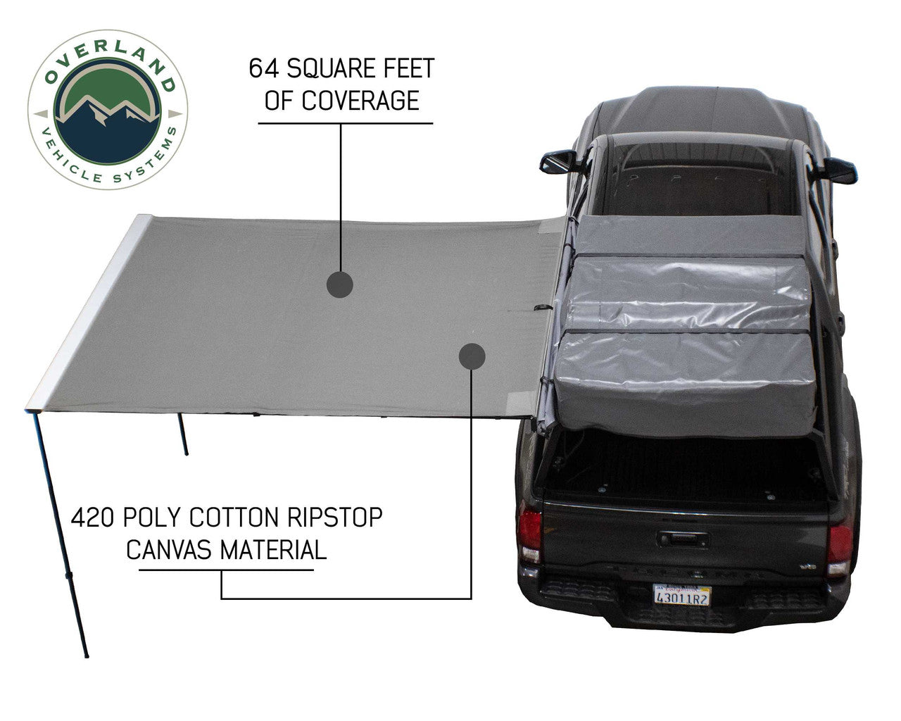Overland Vehicle Systems Nomadic Awning 2.0 - 6.5' With Black Cover Preview