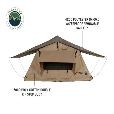 Rooftop Tent for 3 Person with Green Rain Fly