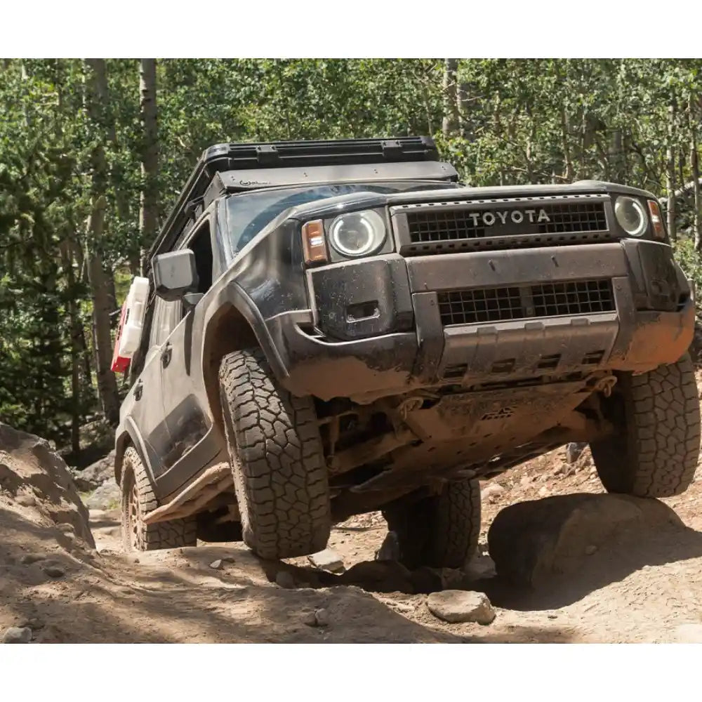 Lexus GX550 Overland Kickout Rock Sliders Side View