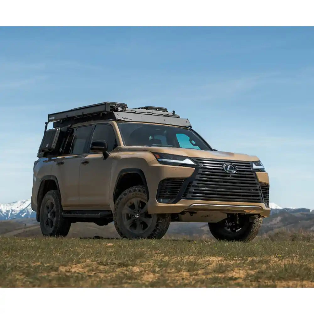 Prinsu Pro Roof Rack on Lexus LX600 Front Quarter View