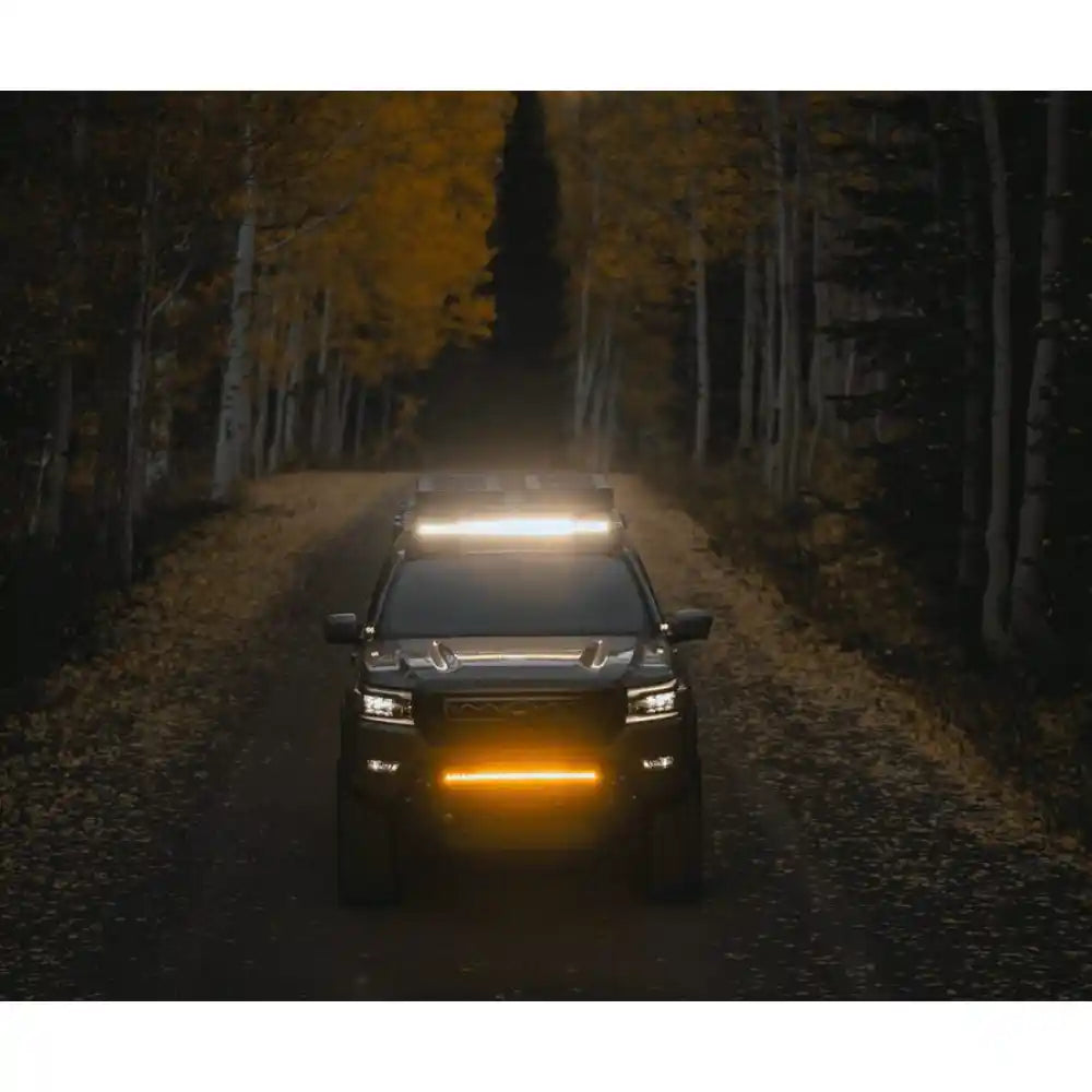 Nissan Frontier Prinsu Rack with 40-inch Lightbar Front Angle