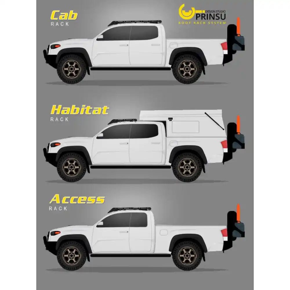 Prinsu Access Cab Tacoma Rack Side View