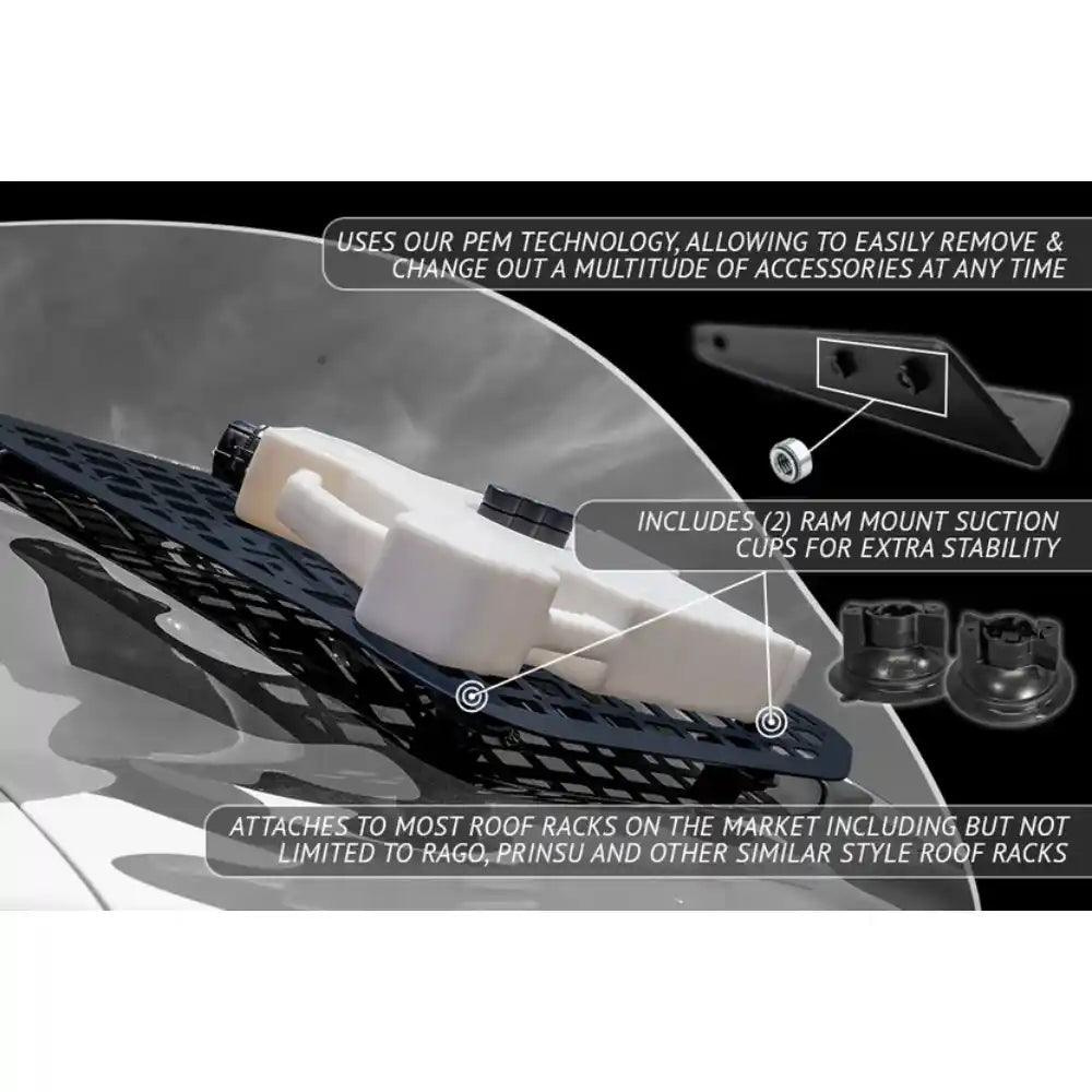 Rago 4Runner exterior Molle panel, features graphic