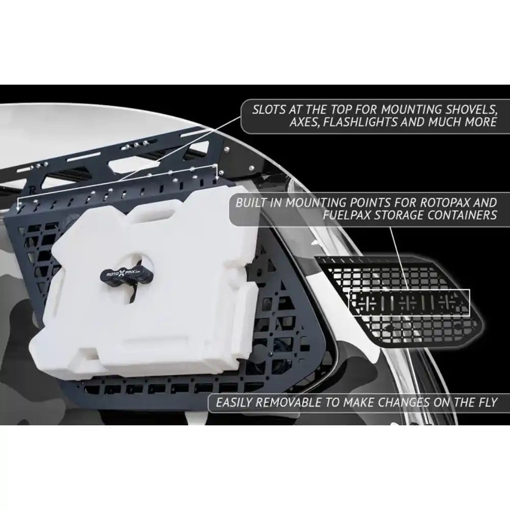 Rago 4Runner exterior Molle panel with RotopaX, features graphic