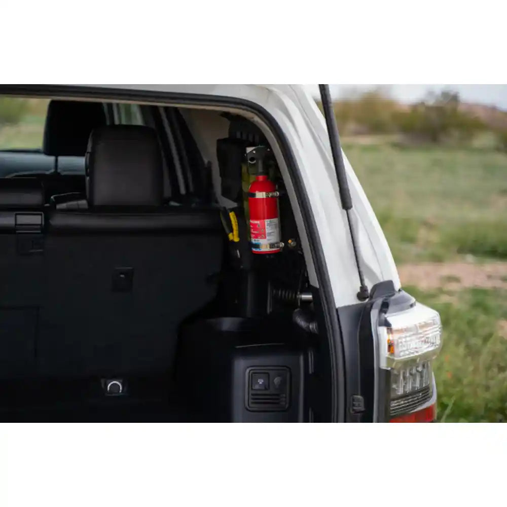 Rago Molle panel in 4Runner cargo area with hatch open outdoors