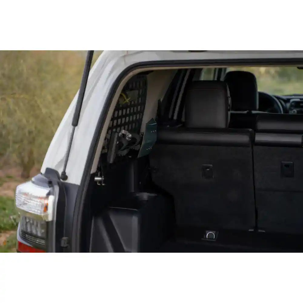 Rago Molle panel on 4Runner rear window, interior view