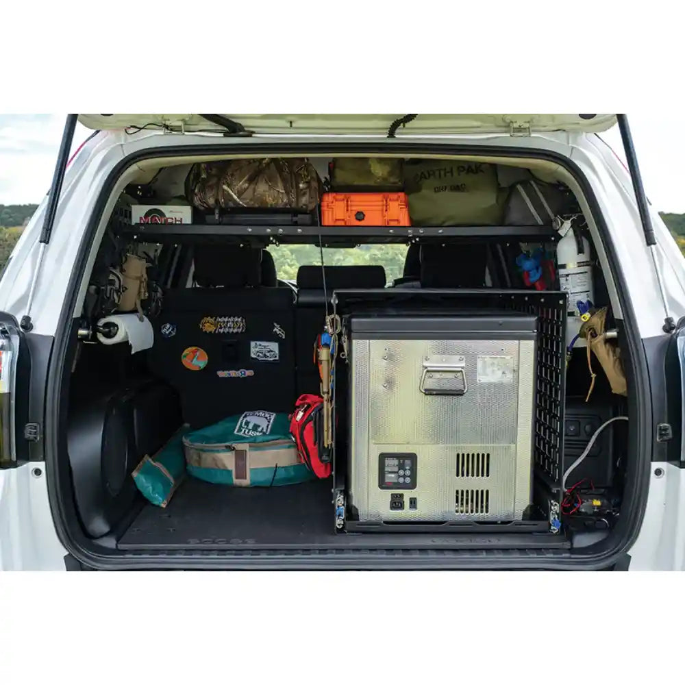 Rago 4Runner Molle storage shelf with cargo, rear view
