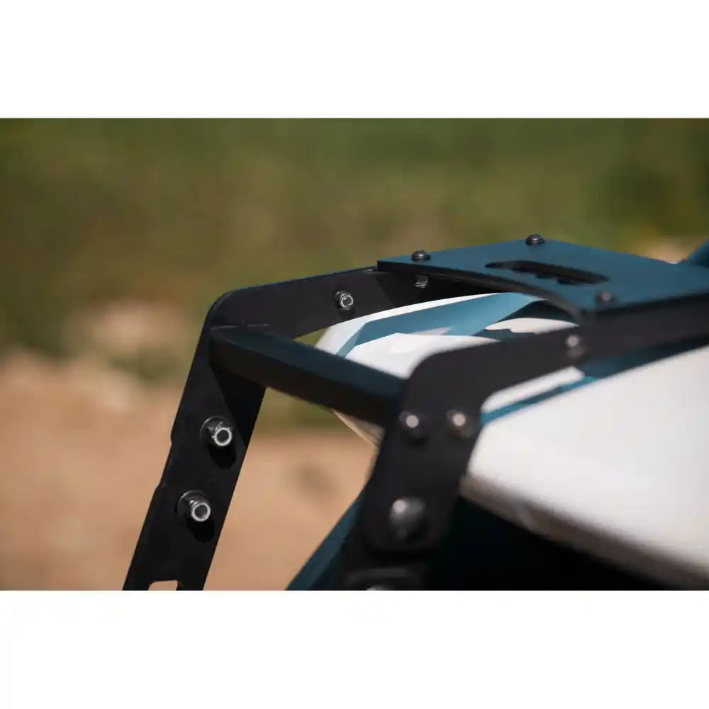 Rago hatch ladder top mounting bracket, close-up