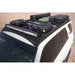 Rago light pocket roof rack loaded with gear, rear angle