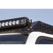 Light bar in Rago 4Runner roof rack pocket, angled close-up