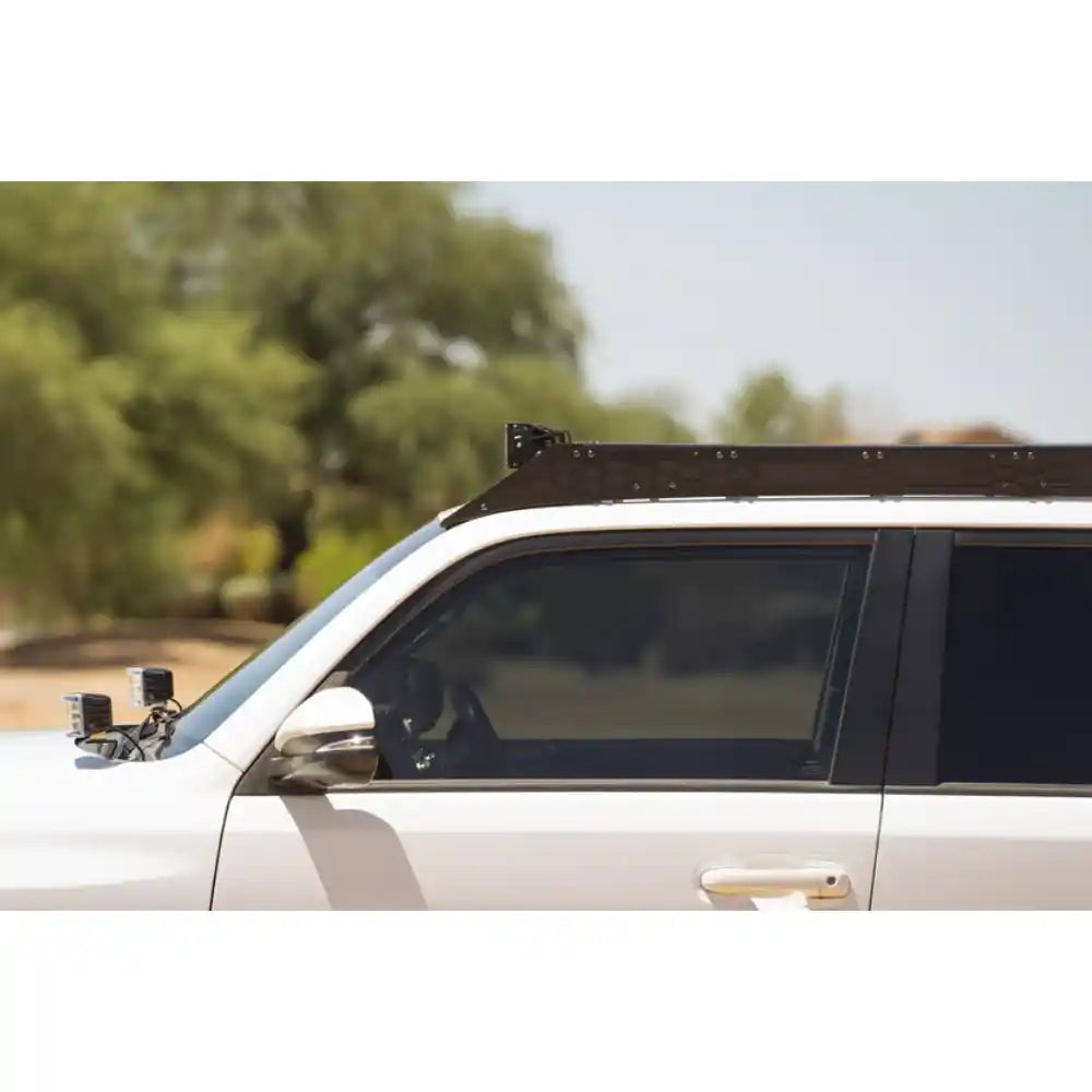 Rago light pocket rack above 4Runner windshield, side view