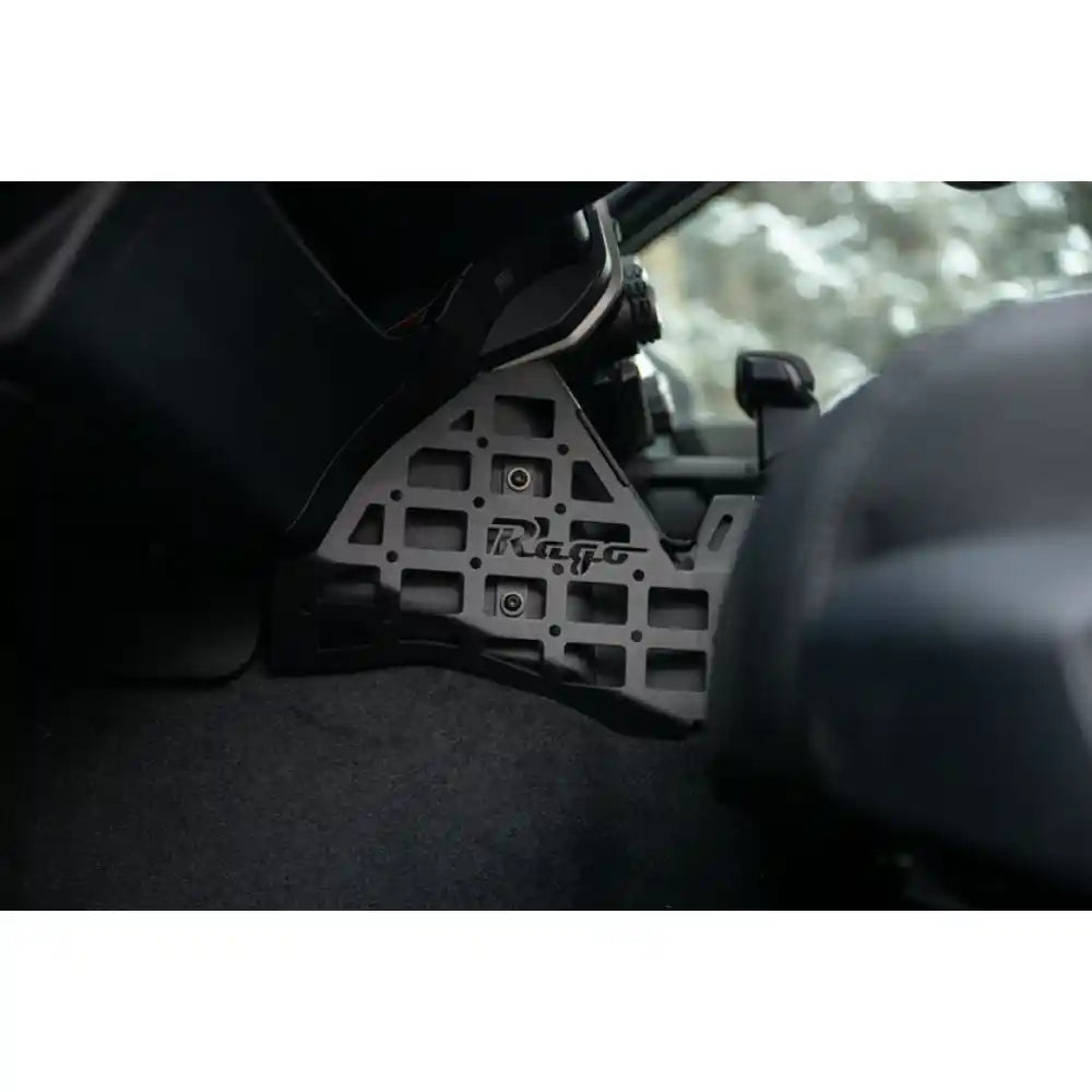 Rago center console Molle panel, dark close-up