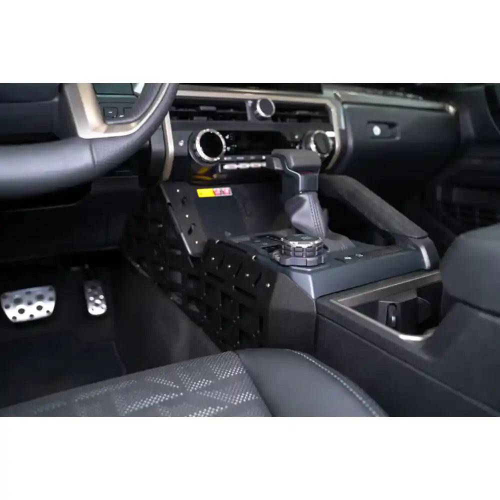 Rago center console Molle panels, overhead view