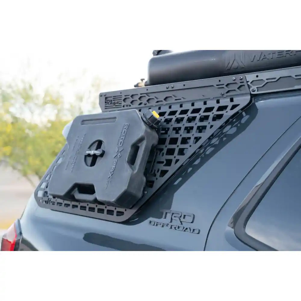 Rago passenger side external Molle panel with gear on 4Runner