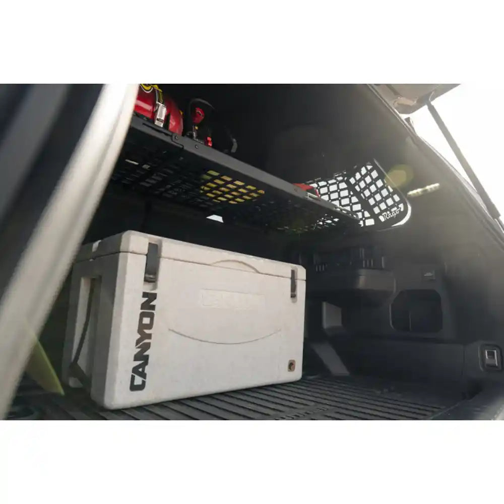 Rago 4Runner storage shelf with cargo box, side view