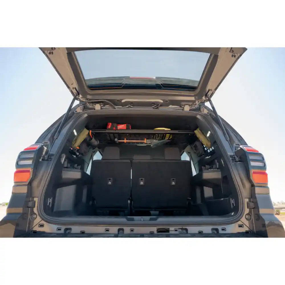 4Runner rear hatch open with Rago Molle storage shelf