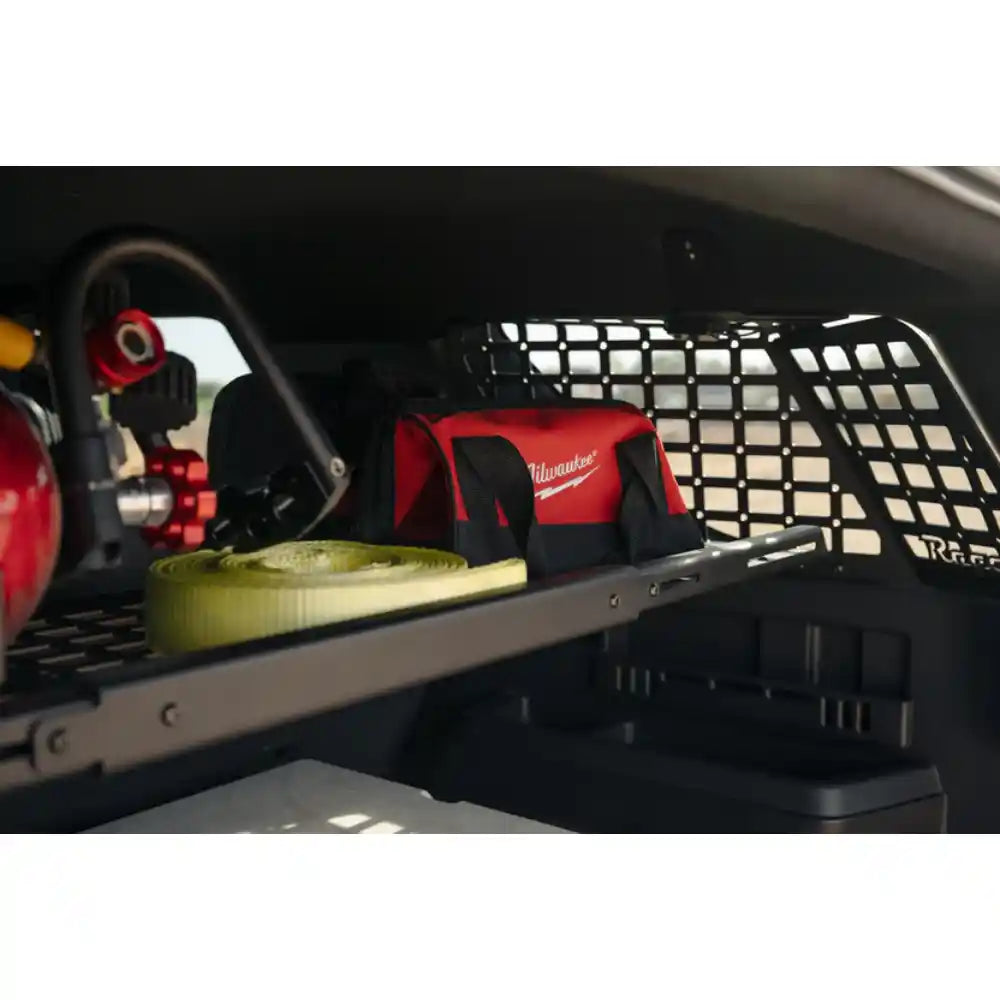 Rago 4Runner storage shelf with red gear mounted