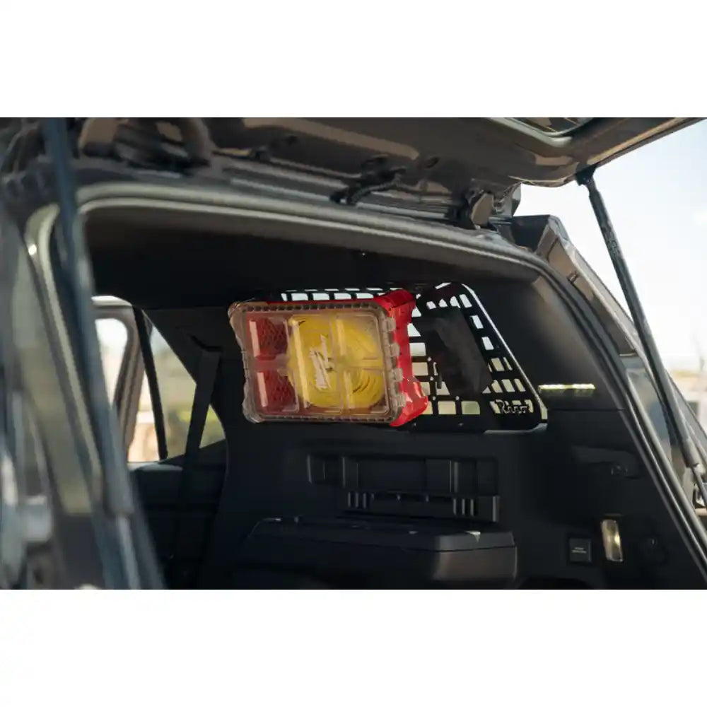 Rago 4Runner rear Molle panel with gear, angled view