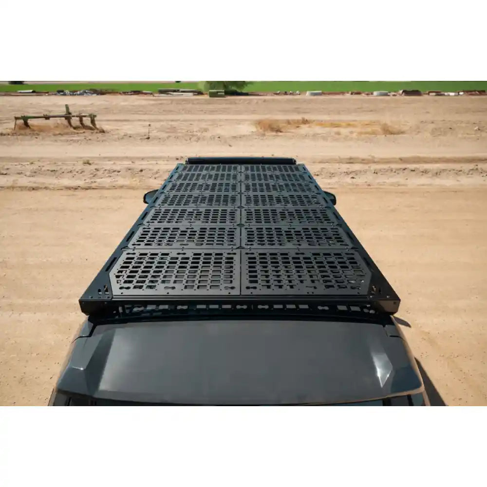Rago 4Runner roof rack with decking panels, front top view