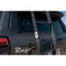 Rago rear hatch ladder with logo on 4Runner, close-up
