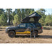 Toyota 4Runner camping with rooftop tent and ladder on Rago roof rack