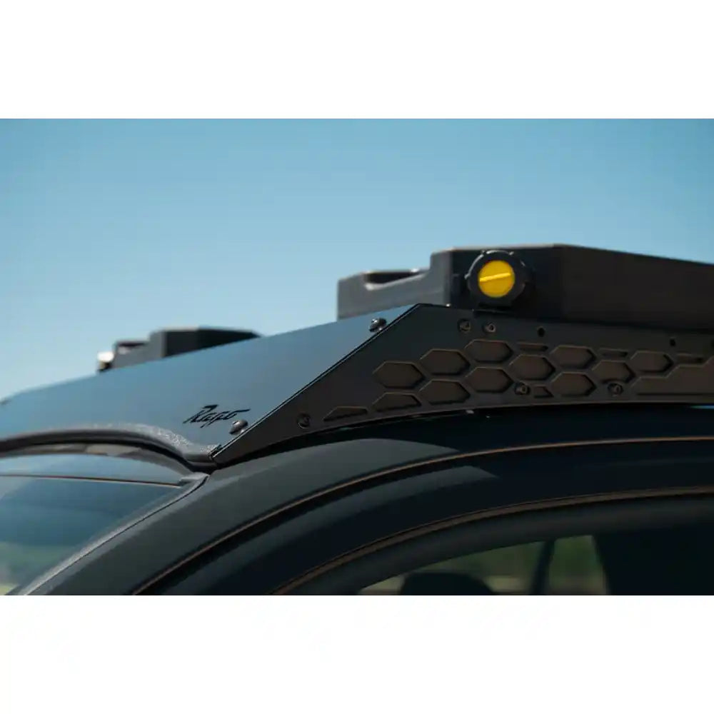 Rago 4Runner roof rack front fairing with light, low angle
