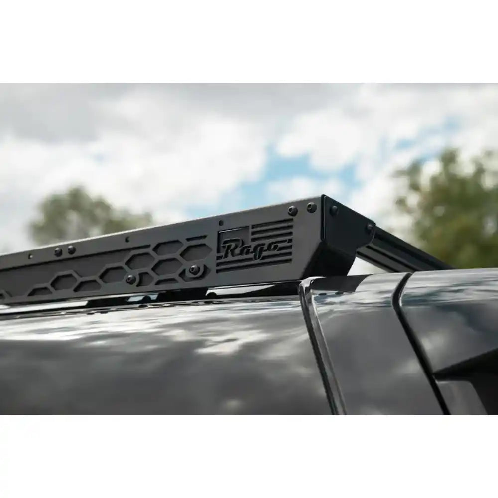 Rago roof rack front fairing light pocket on 4Runner, side angle
