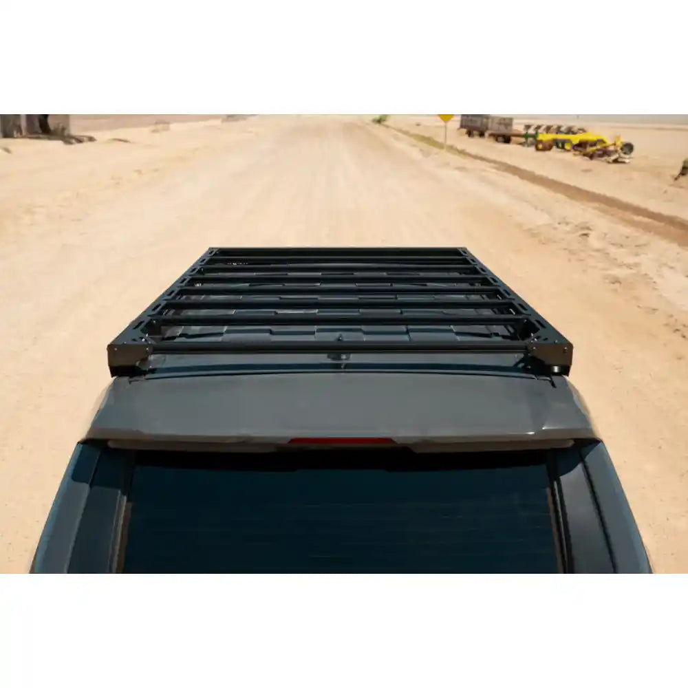 Rago roof rack on 6th Gen 4Runner, rear top view in desert