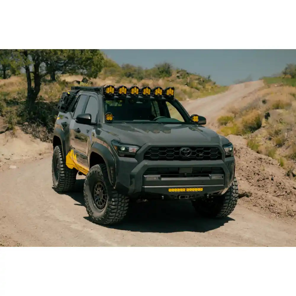 6th Gen 4Runner full build with Rago LP6 light mount, front three-quarter