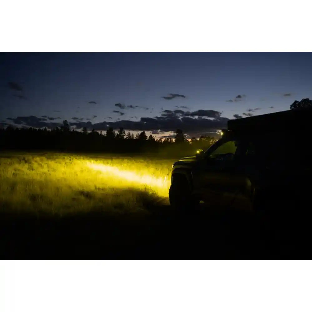 Baja Designs LP6 lights illuminating a field at night