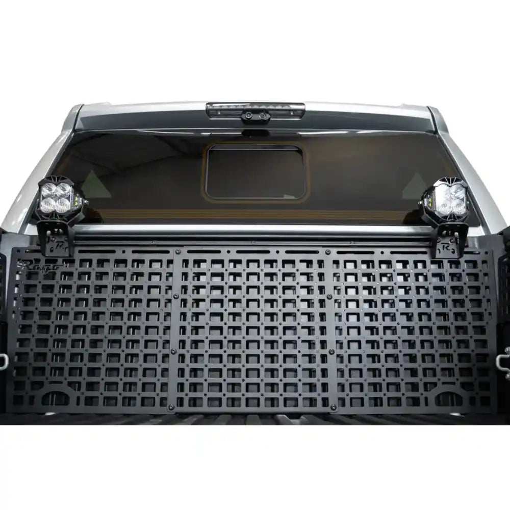 Toyota Tacoma bed with chase lights on Rago accessory mounting brackets