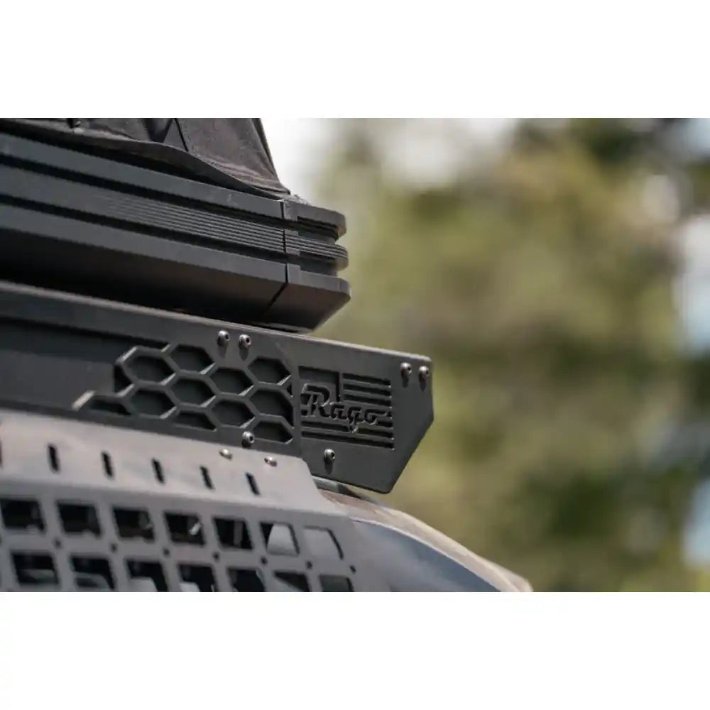 Rago exterior Molle panel below rooftop tent on Lexus GX 550, close-up