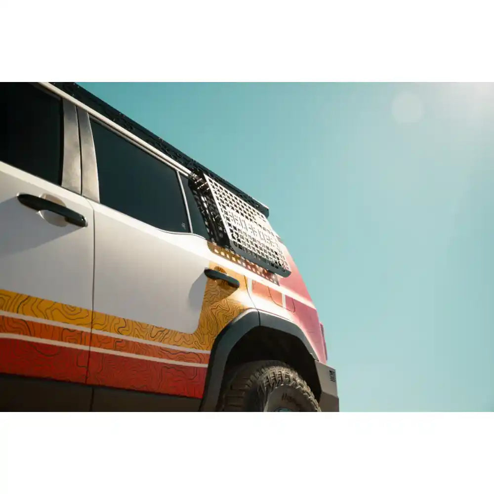 Toyota Land Cruiser rear side view with Rago exterior Molle panel