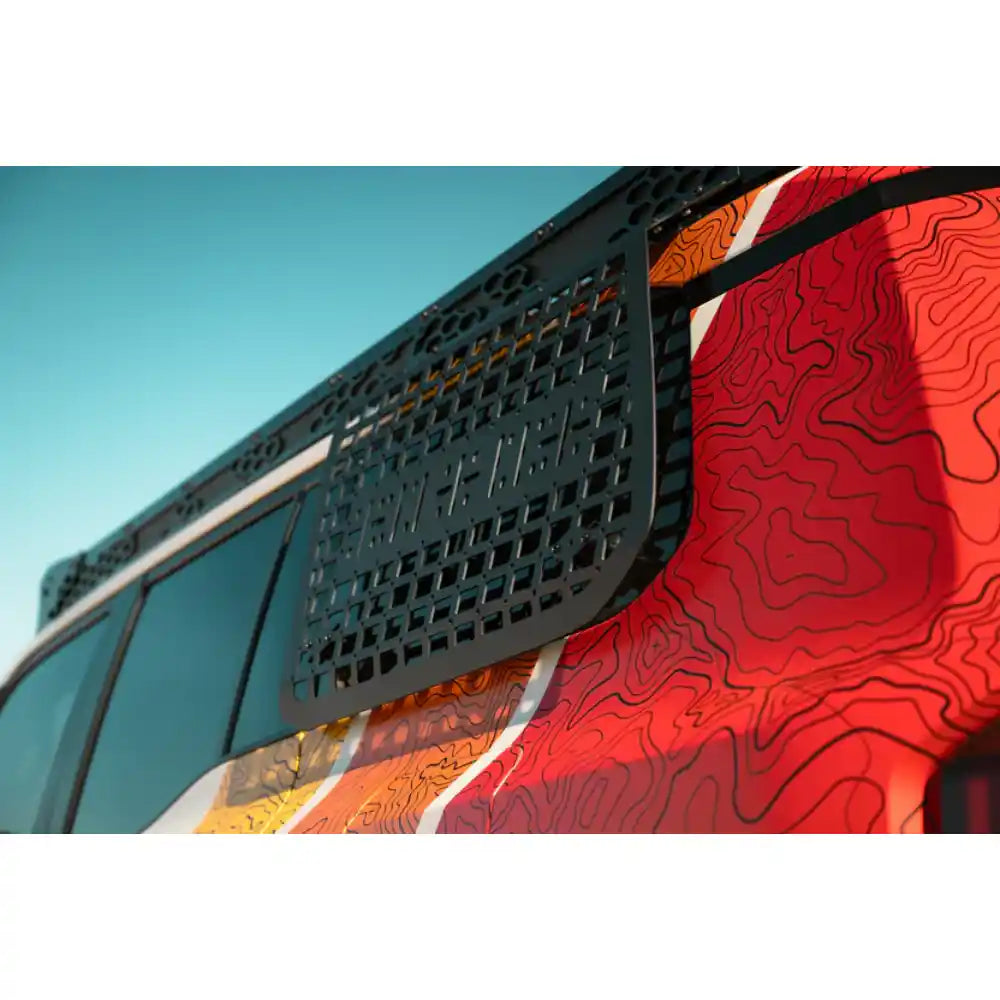 Rago exterior Molle panel on Toyota Land Cruiser side window, close-up
