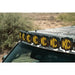 KC HiLites on Rago roof rack light mount, Land Cruiser front