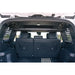 Rago storage shelf in Land Cruiser, rear cargo view