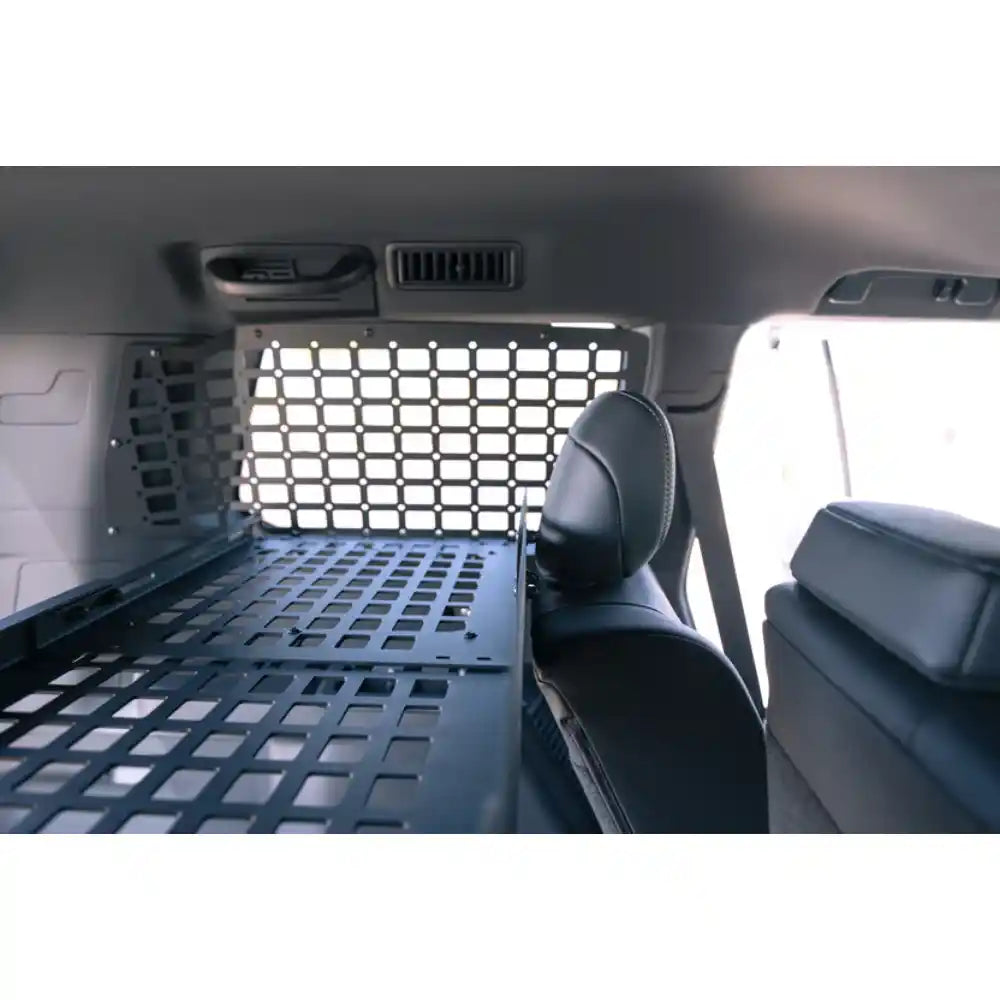 Rago Molle storage shelf, rear view in Land Cruiser