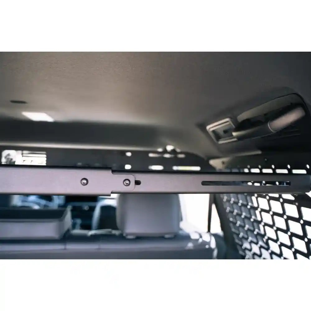 Rago Molle storage shelf in Land Cruiser, side view