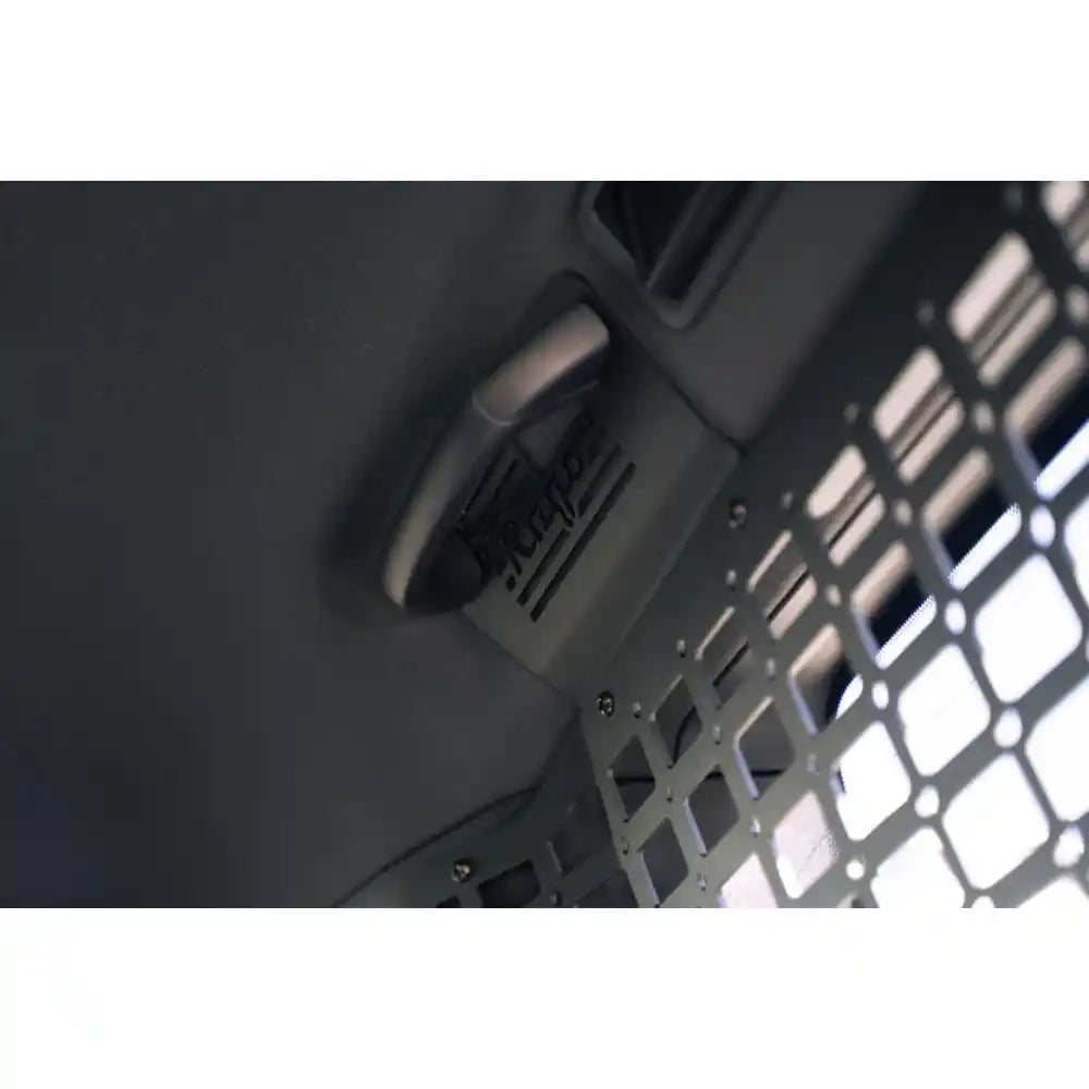 Rago rear Molle panel inside Land Cruiser, side view