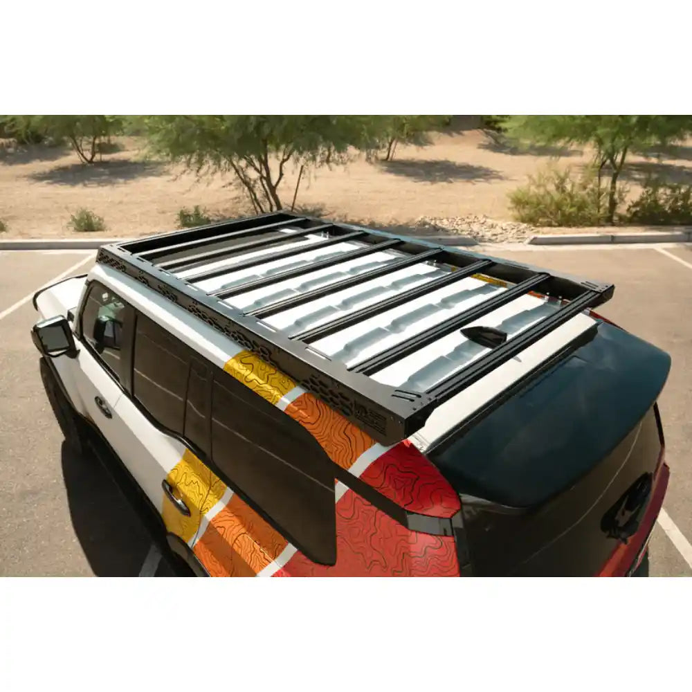 Rago roof rack on heritage livery Land Cruiser, top view