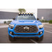 Blue 3rd Gen Tacoma with Rago round light mount, front view