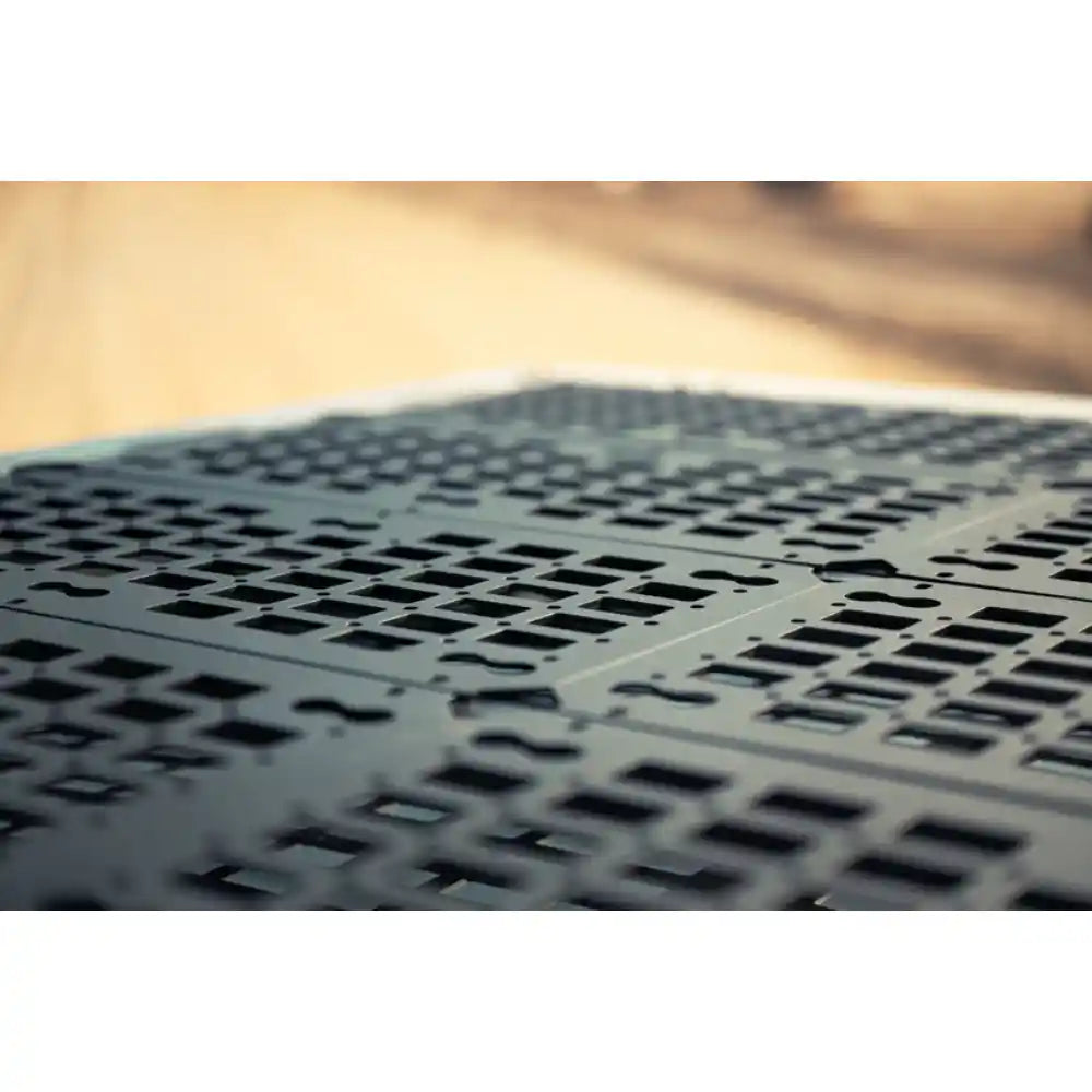Rago Rivian decking panel with L-Track, close-up