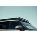 Rivian R1T with Rago roof rack, front three-quarter