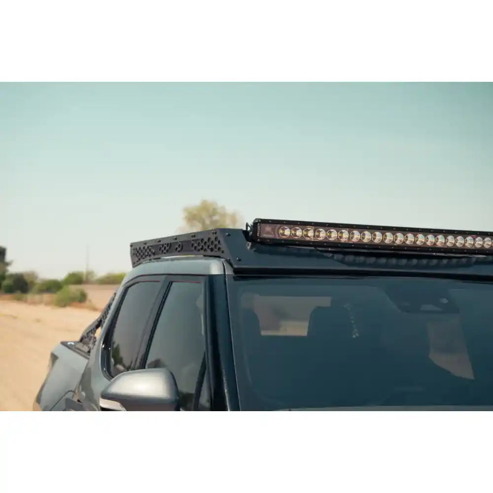 Rago Rivian roof rack, rear angle