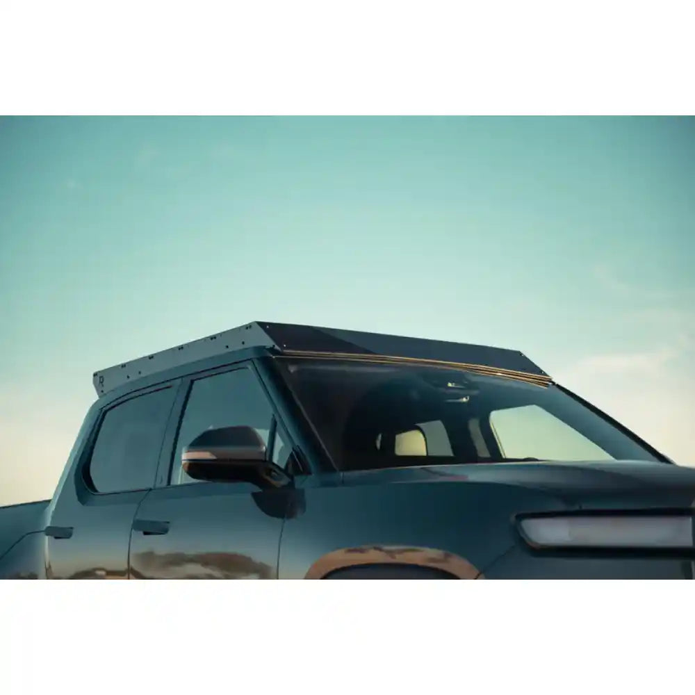 Rago roof rack on Rivian R1T, side view