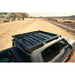 Rago Rivian R1T roof rack, top view in desert