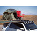 Rooftop tent and camp chair on Rago roof rack decking panels