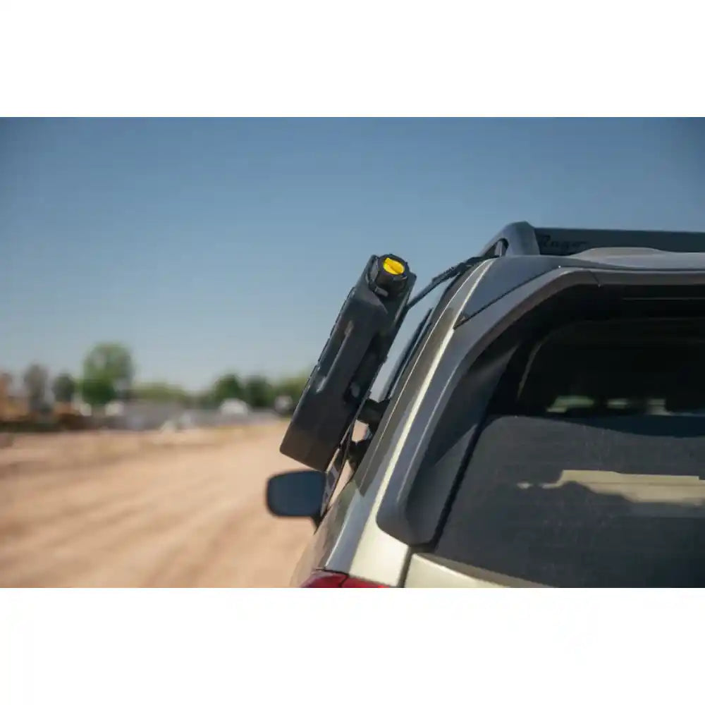 Rago exterior Molle panel on Subaru Forester, rear angle view