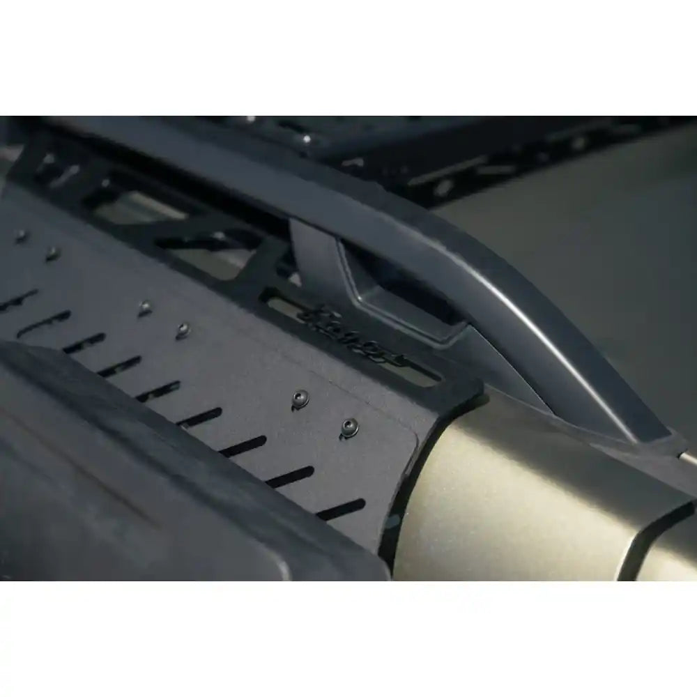 Rago exterior Molle panel top mount on Subaru Forester factory roof rail